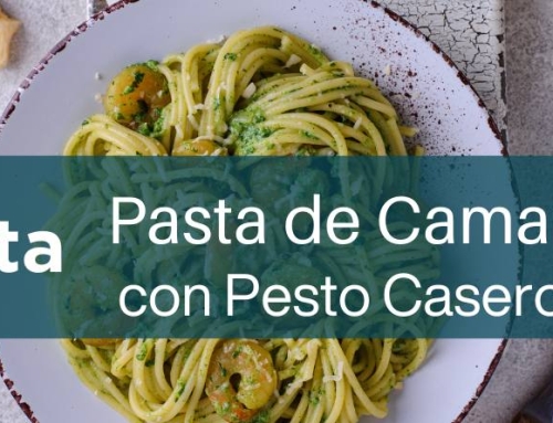 Pasta de Camarones con Pesto Casero