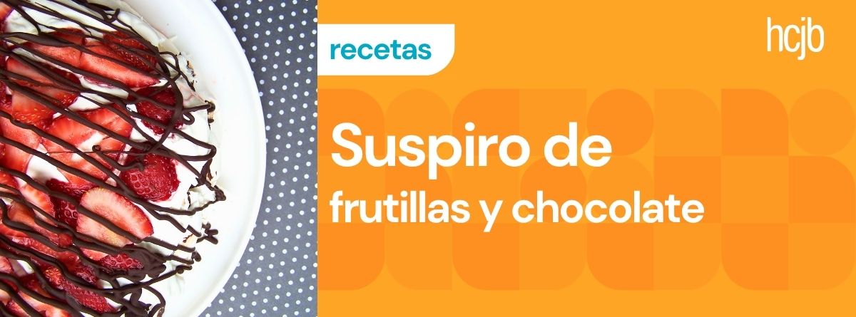 Suspiro de frutilla y chocolate