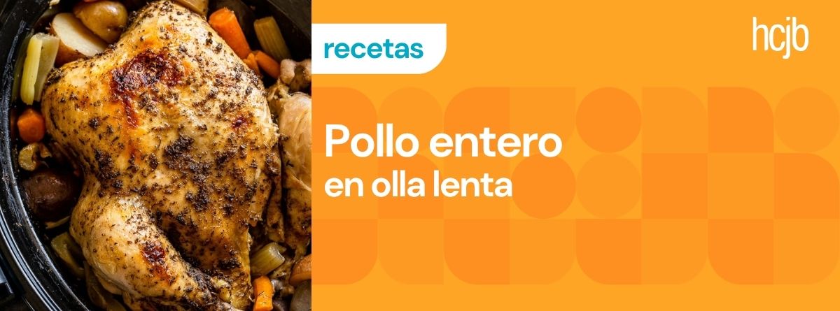 Pollo entero en olla lenta